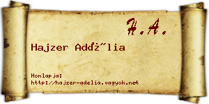 Hajzer Adélia névjegykártya